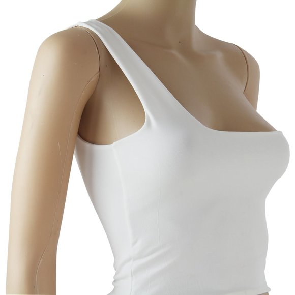 Women White Top Summer One Shoulder - Picture 8 of 12